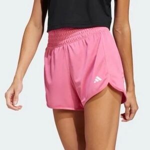 Adidas Women 3X Fusion Pink Pacer Essentials Knit High-Rise Shorts 3” Inseam NWT